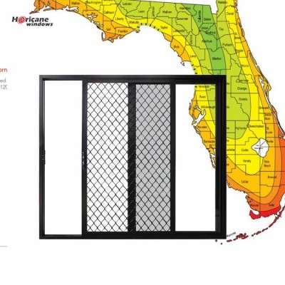 Miami Dade Approved Aluminum Hurricane Impact Proof Sliding Doors